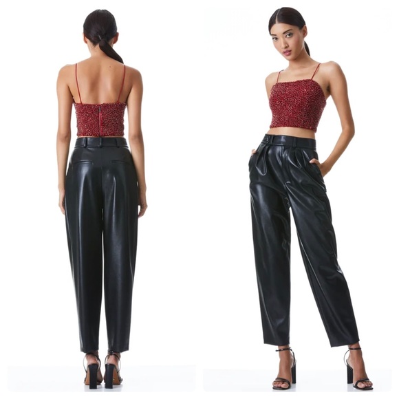 ALICE + OLIVIA Crystal Embellished Crop Top - Picture 5 of 17